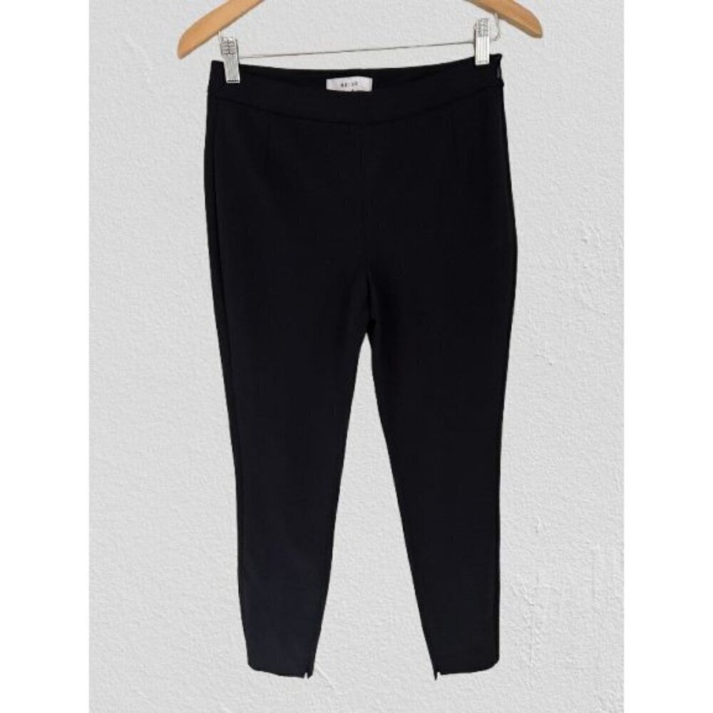 REISS Ponte Pants 10" Rise Navy Blue Slit Leg Size 6R